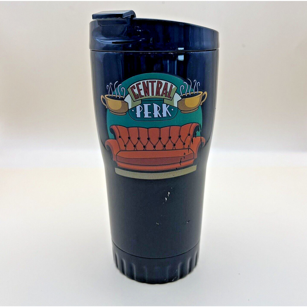 Friends 20 Oz Tumbler TV Show Central Perk Travel Coffee Tea Mug Cup w/ Lid